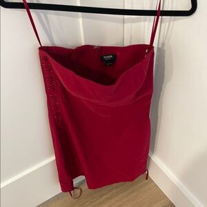 Express Red Corset Top stretch no return used for one day